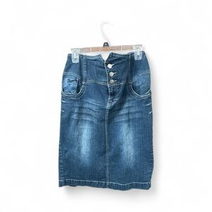 Denim Pencil Skirt